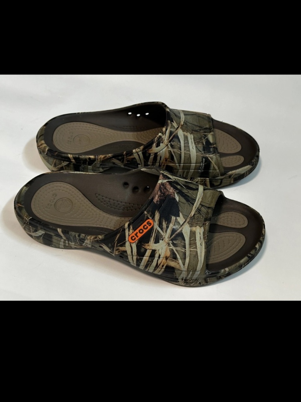 CAMO CROCS Slides Size 7 Men/9 Women